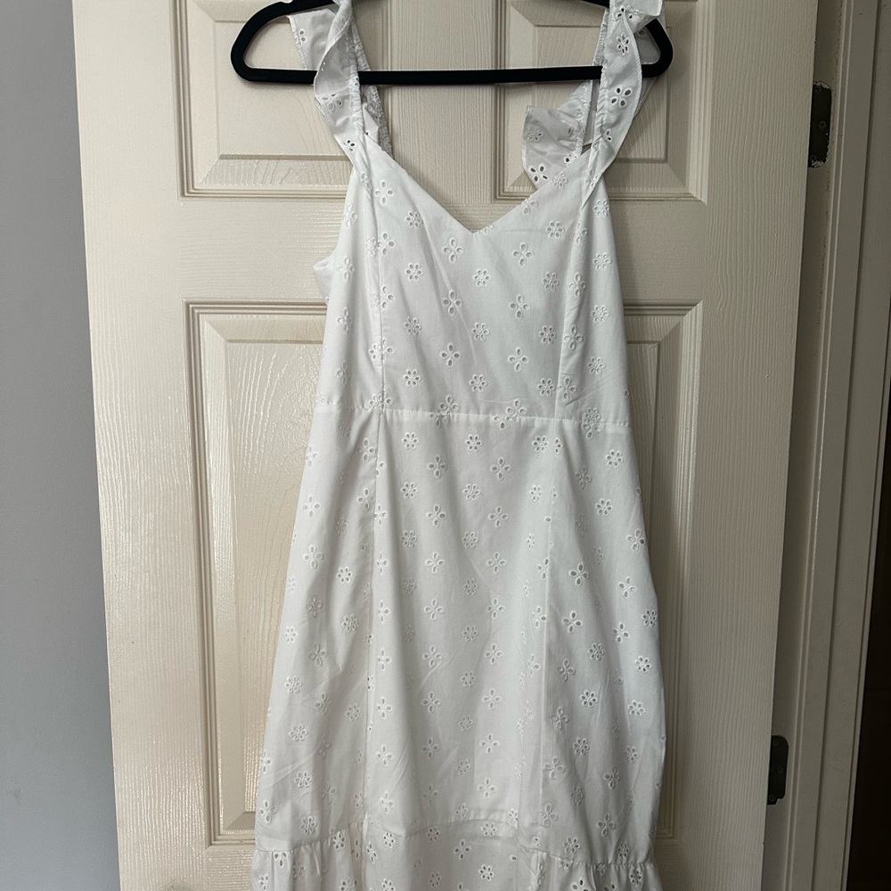 White Floral Medium Dress